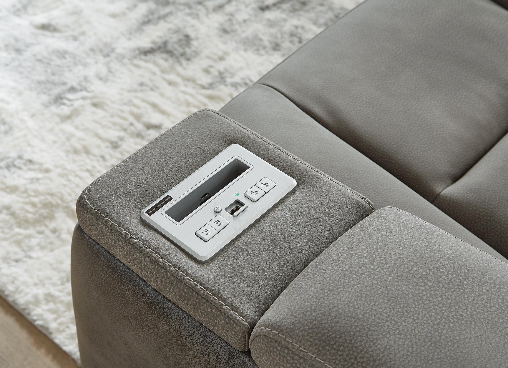 Next-Gen Durapella Slate Power Reclining Sofa and Loveseat (Online Special Price)