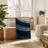 Serene Ocean Waves Abstract Painting