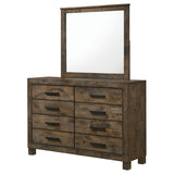 Woodmont Rustic Golden Brown Dresser and Mirror - Ornate Home