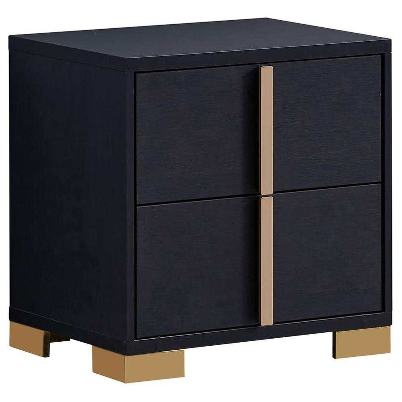 Marceline Black Nightstand - Ornate Home