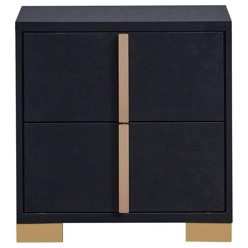 Marceline Black Nightstand - Ornate Home