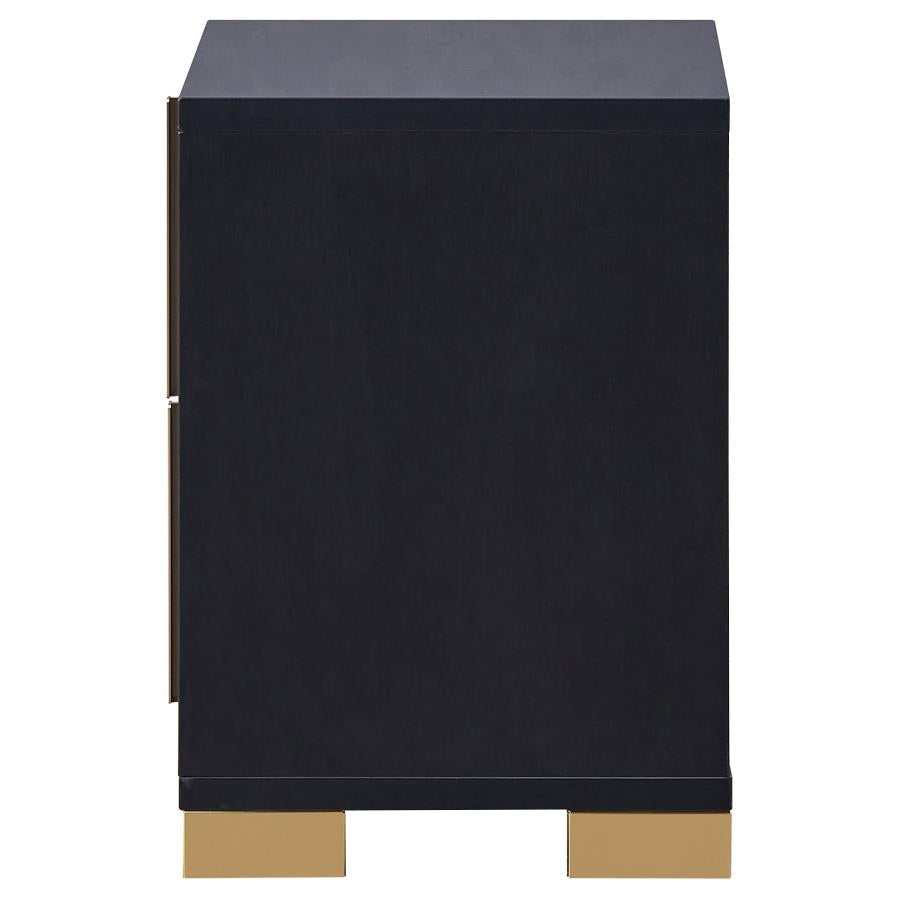 Marceline Black Nightstand - Ornate Home