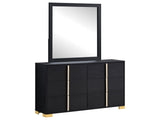 Marceline Black Dresser and Mirror - Ornate Home