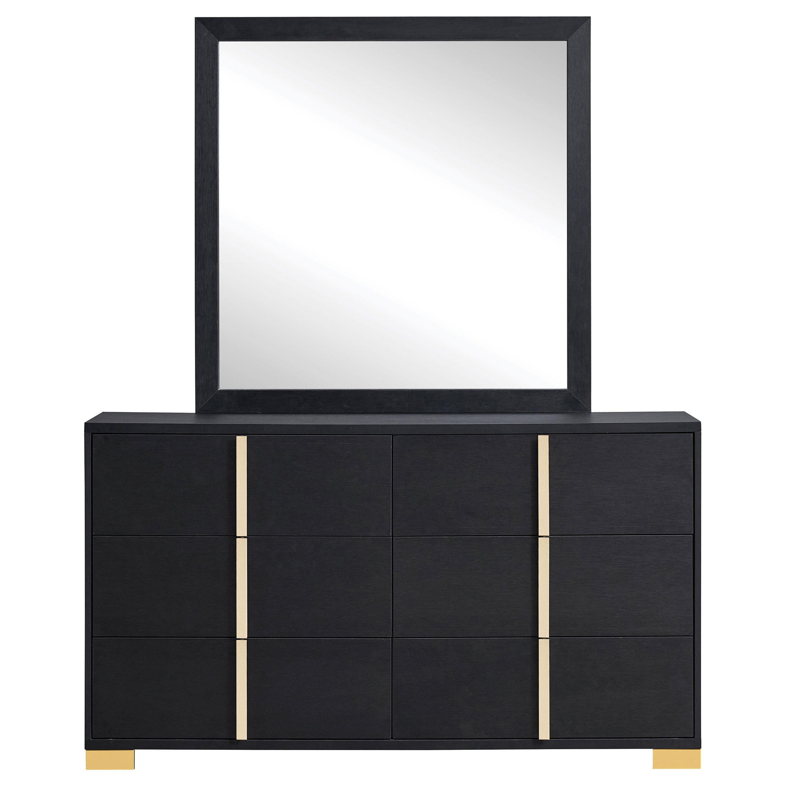 Marceline Black Dresser and Mirror - Ornate Home