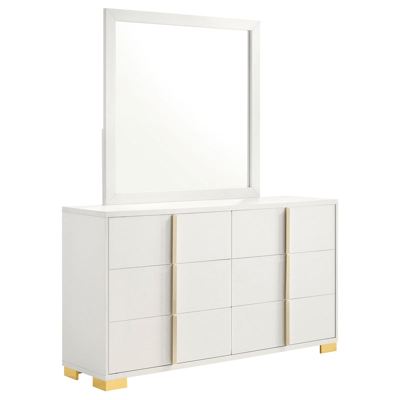 Marceline White Dresser and Mirror - Ornate Home