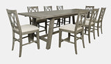 Telluride Driftwood Trestle Counter Dining Table w/ 8 Stools