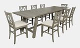 Telluride Driftwood Trestle Counter Dining Table w/ 8 Stools