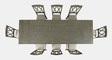 Telluride Driftwood Trestle Counter Dining Table w/ 8 Stools