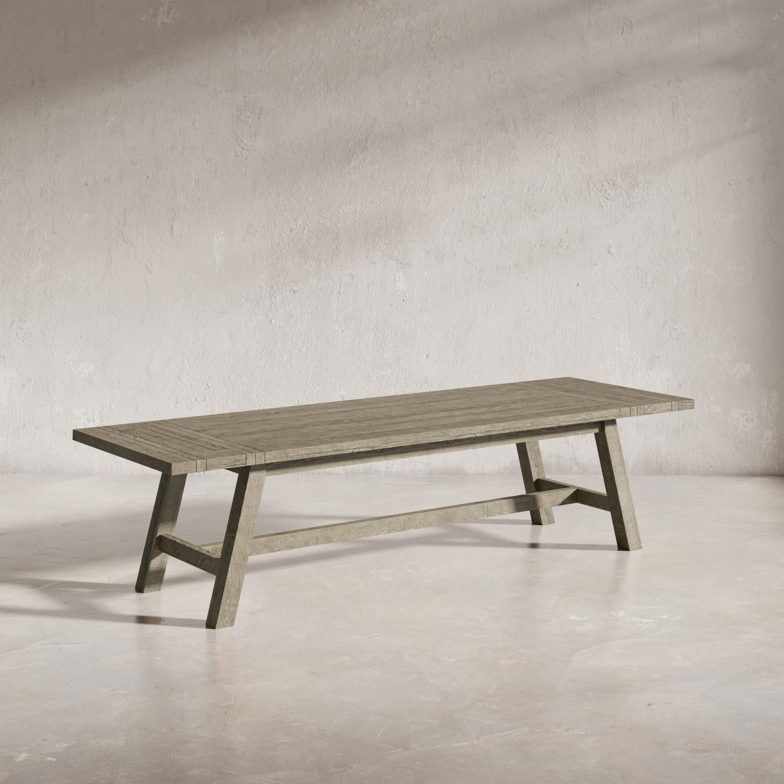 Telluride Driftwood Trestle Dining Table w/ 10 Chairs