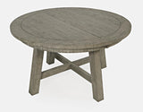 Telluride Driftwood Round Dining Table w/ 6 X-Back Chairs