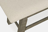 Telluride Driftwood Trestle Dining Table w/ 4 Chairs, Bench