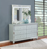 Gunnison Silver Metallic Dresser and Mirror - Ornate Home