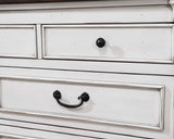 Hillcrest Distressed White Dresser and Mirror - Ornate Home