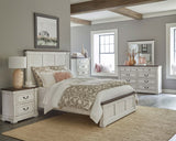 Hillcrest Distressed White Dresser and Mirror - Ornate Home