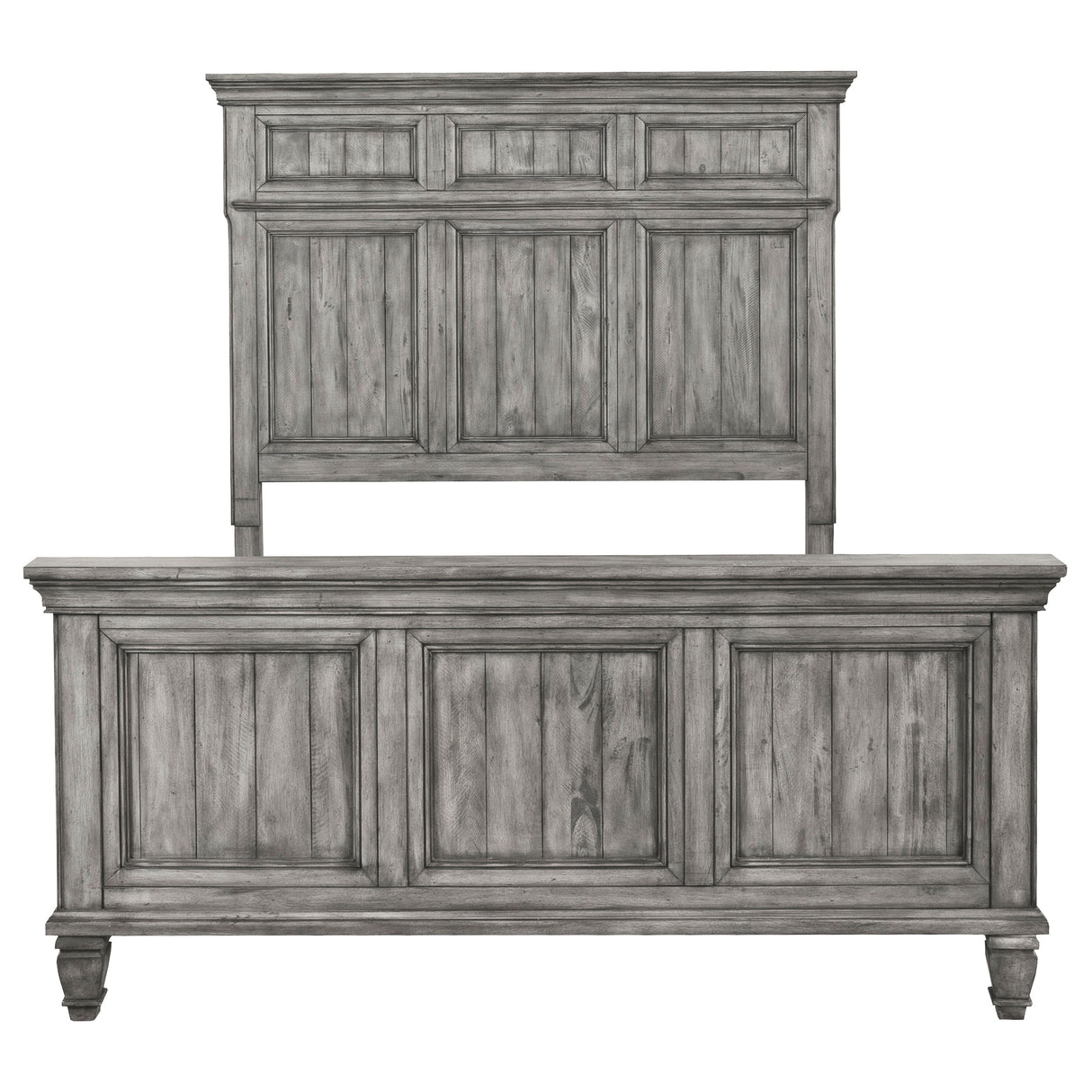 Avenue Weathered Grey California King Panel Bed - Ornate Home