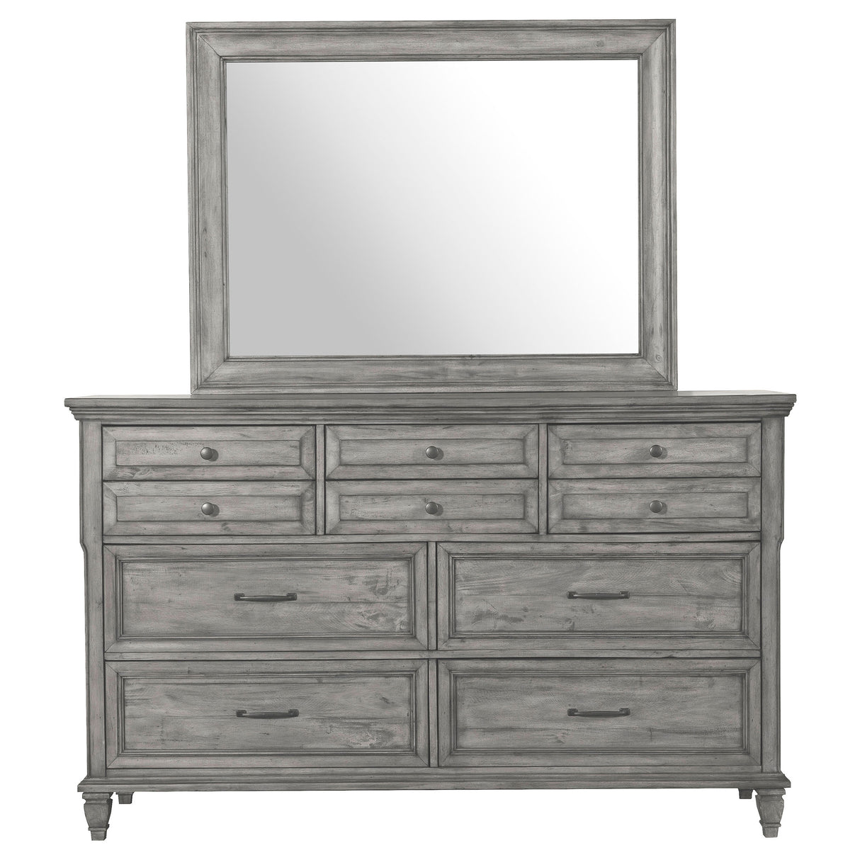 Avenue Weathered Grey Dresser and Mirror - Ornate Home