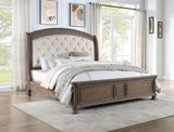 Emmett Walnut & Beige 4pc Queen Bedroom Set - Ornate Home