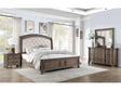 Emmett Walnut & Beige 4pc California King Bedroom Set - Ornate Home