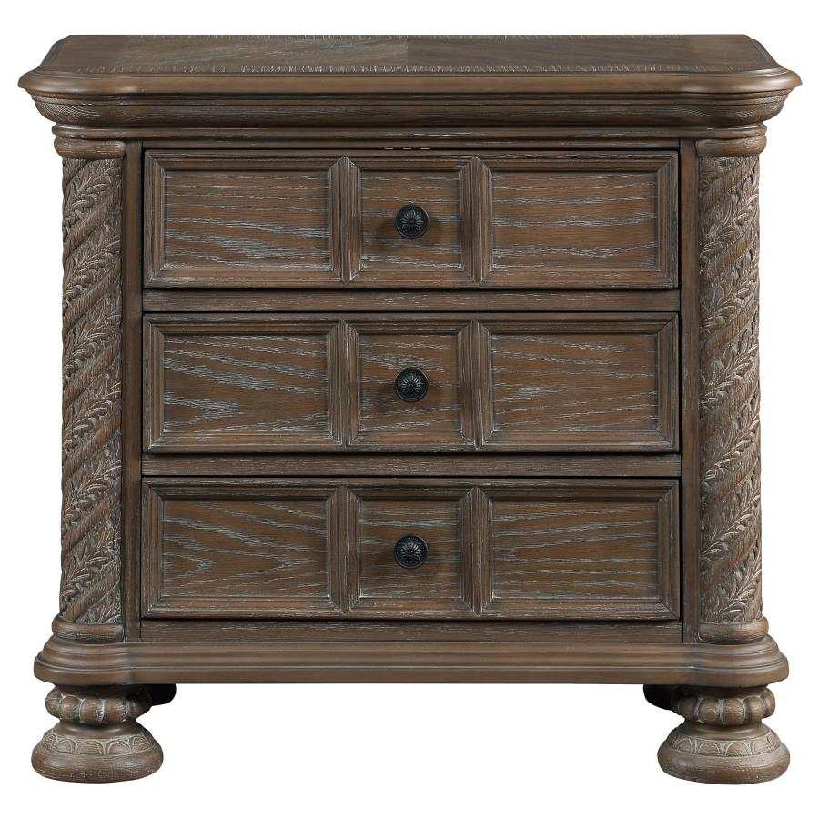 Emmett Walnut Nightstand - Ornate Home