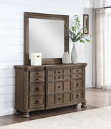 Emmett Walnut Dresser and Mirror - Ornate Home