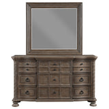 Emmett Walnut Dresser and Mirror - Ornate Home