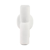 Clyde White Modern X Shape Terracotta Vase