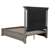 Cresswell Weathered Taupe / Weathered Tan Eastern King Upholstered Storage Platform Bed Weathered Taupe