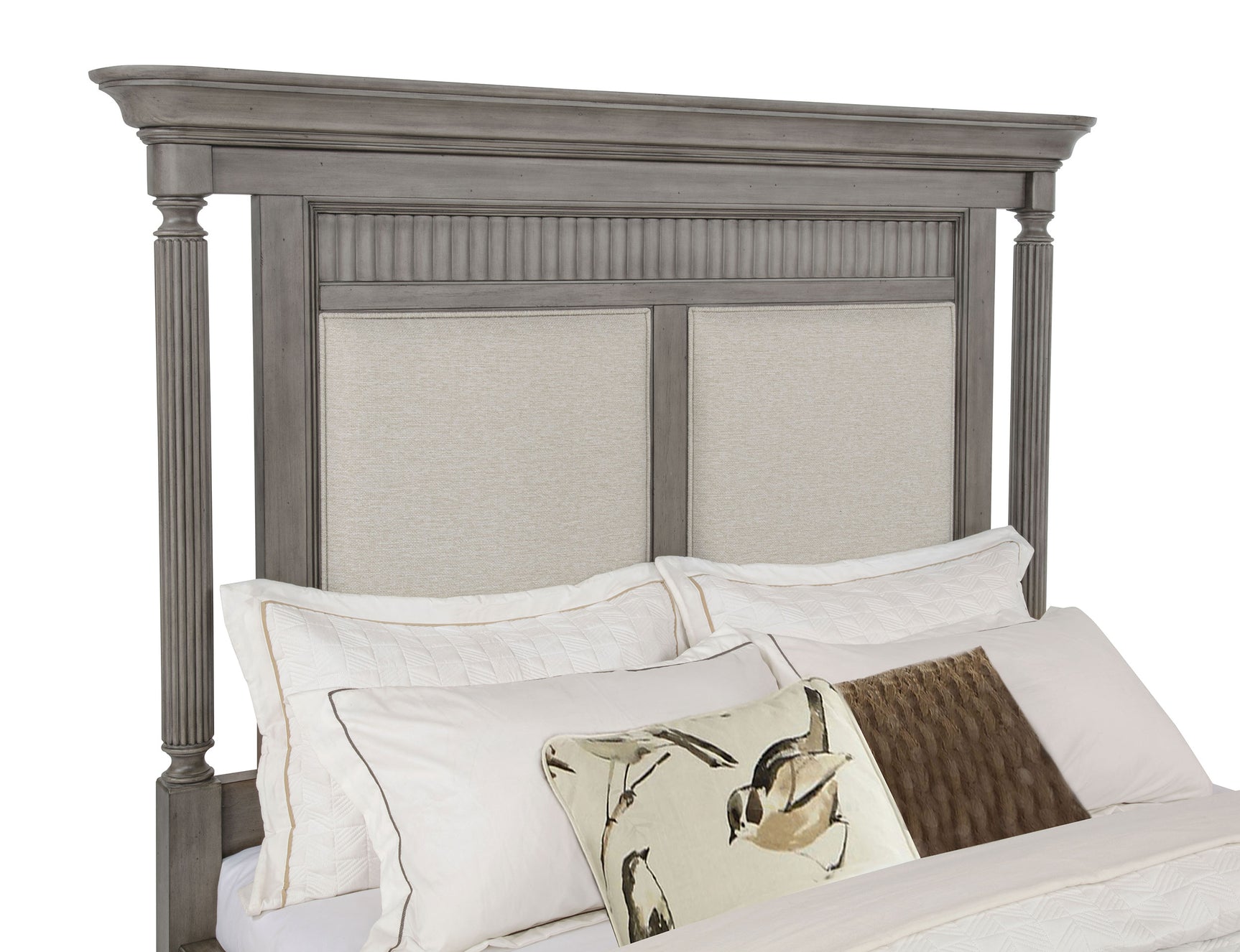 Cresswell Weathered Taupe / Weathered Tan Eastern King Upholstered Storage Platform Bed Weathered Taupe