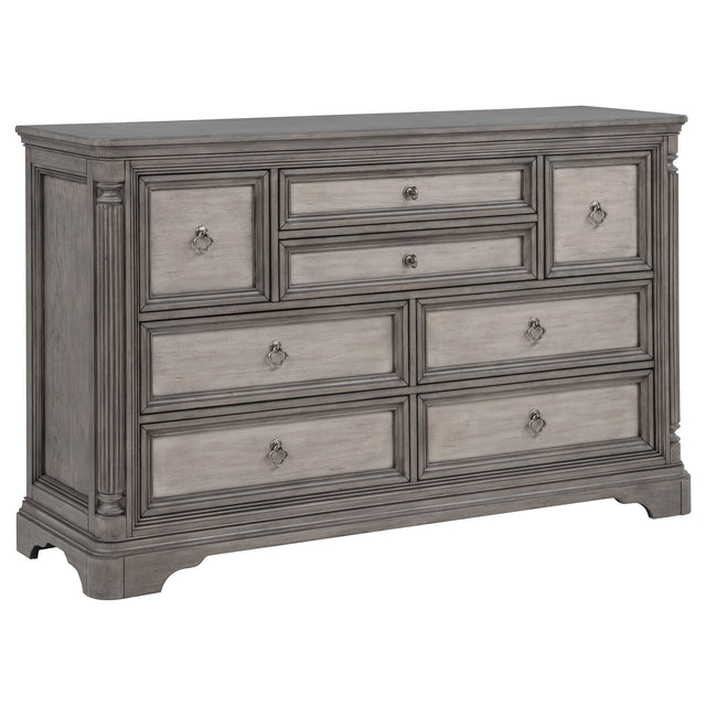 Cresswell Weathered Taupe / Weathered Tan 8-drawer Bedroom Dresser Weathered Taupe