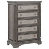 Cresswell Weathered Taupe / Weathered Tan 5-drawer Chest of Drawers Weathered Taupe