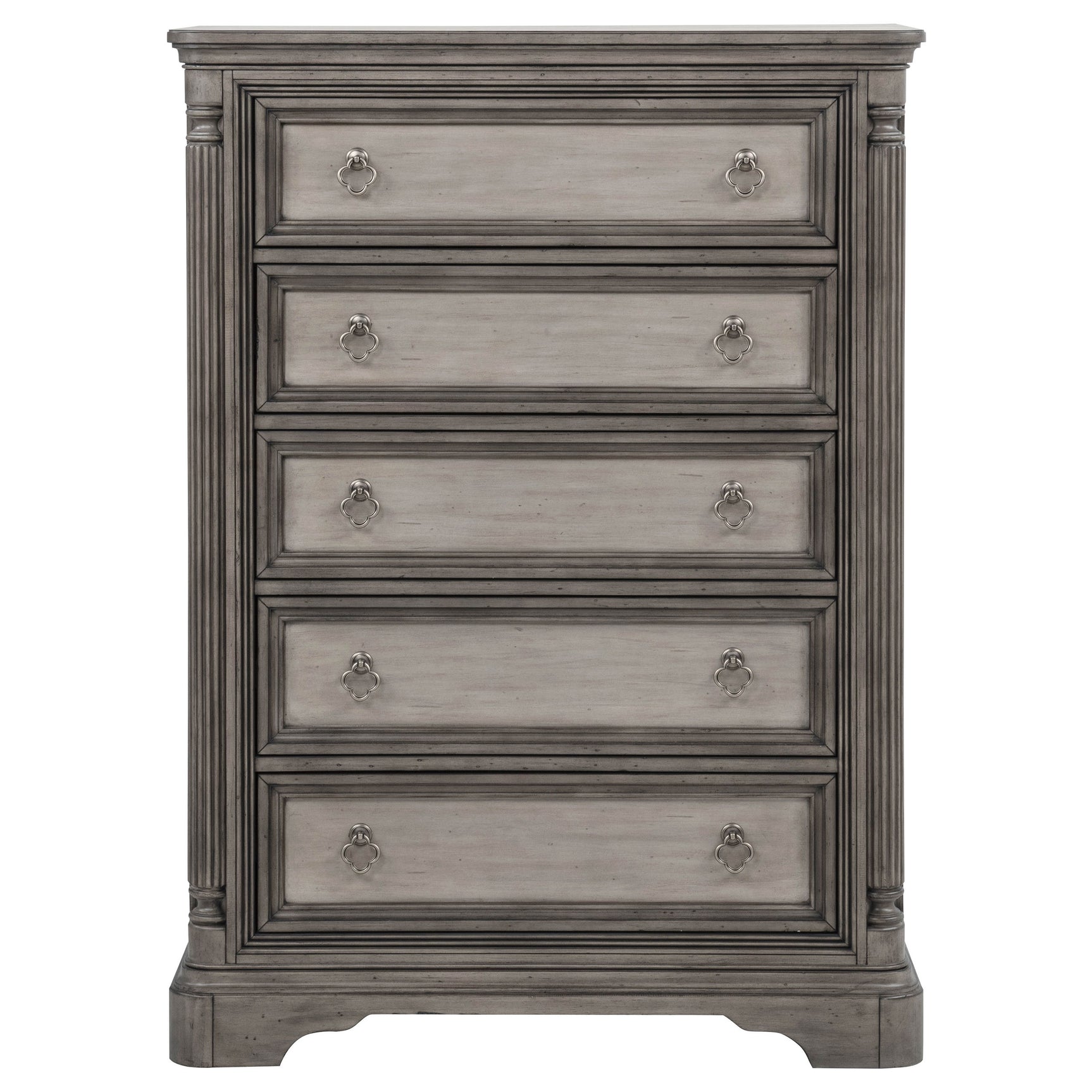 Cresswell Weathered Taupe / Weathered Tan 5-drawer Chest of Drawers Weathered Taupe