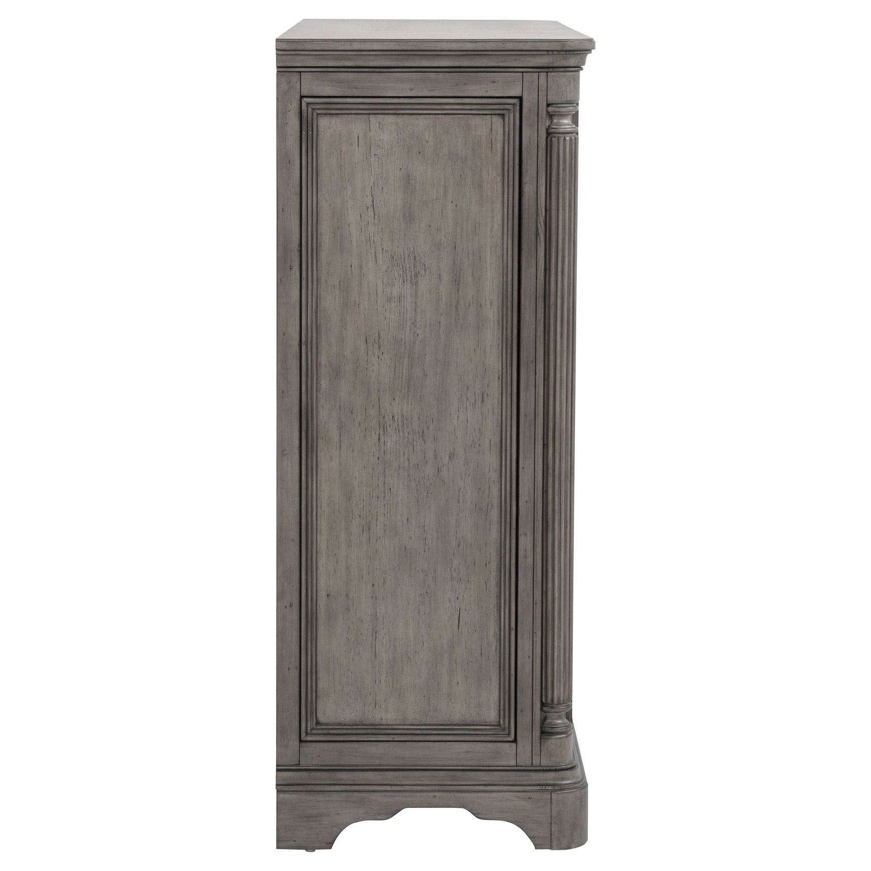 Cresswell Weathered Taupe / Weathered Tan 4-drawer Door Chest with Hidden Storage Weathered Taupe