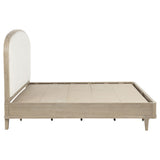 Lucaire Sandstone / Cream Queen Upholstered Panel Bed Sandstone