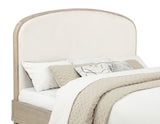 Lucaire Sandstone / Cream Queen Upholstered Panel Bed Sandstone