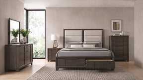 Farre Dark Brown 5-Piece Eastern King Storage Bedroom Set