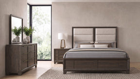 Farre Dark Brown 4-Piece Eastern King Bedroom Set