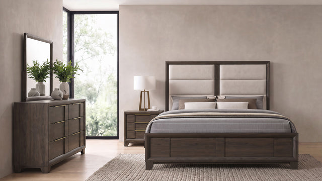 Farre Dark Brown 4-Piece Eastern King Bedroom Set