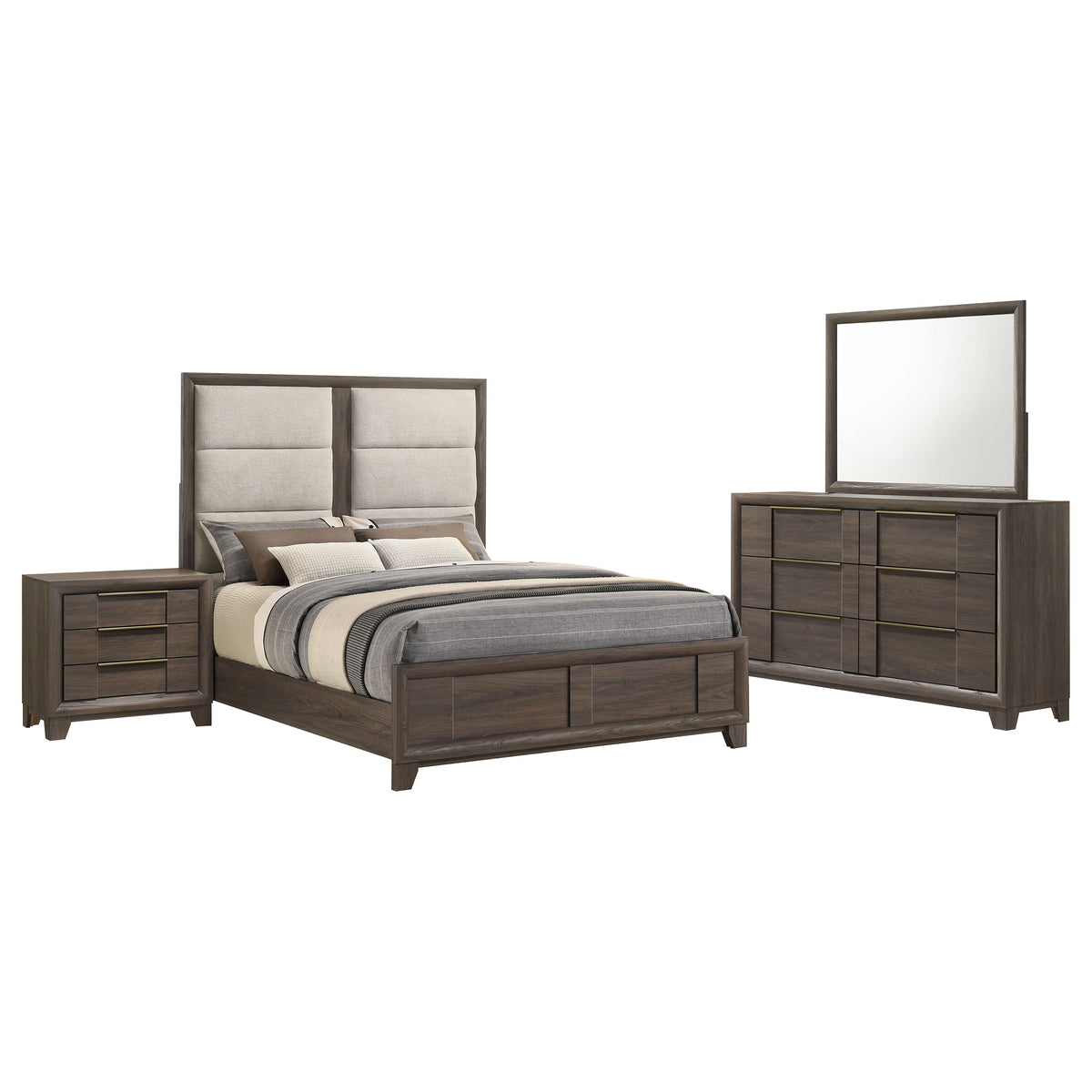 Farre Dark Brown 4-Piece Eastern King Bedroom Set