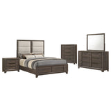 Farre Dark Brown 5-Piece Eastern King Bedroom Set
