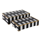 Skyerun Black/White/Gold Boxes (Set of 2)