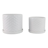 Deckerford White Planters (Set of 2)