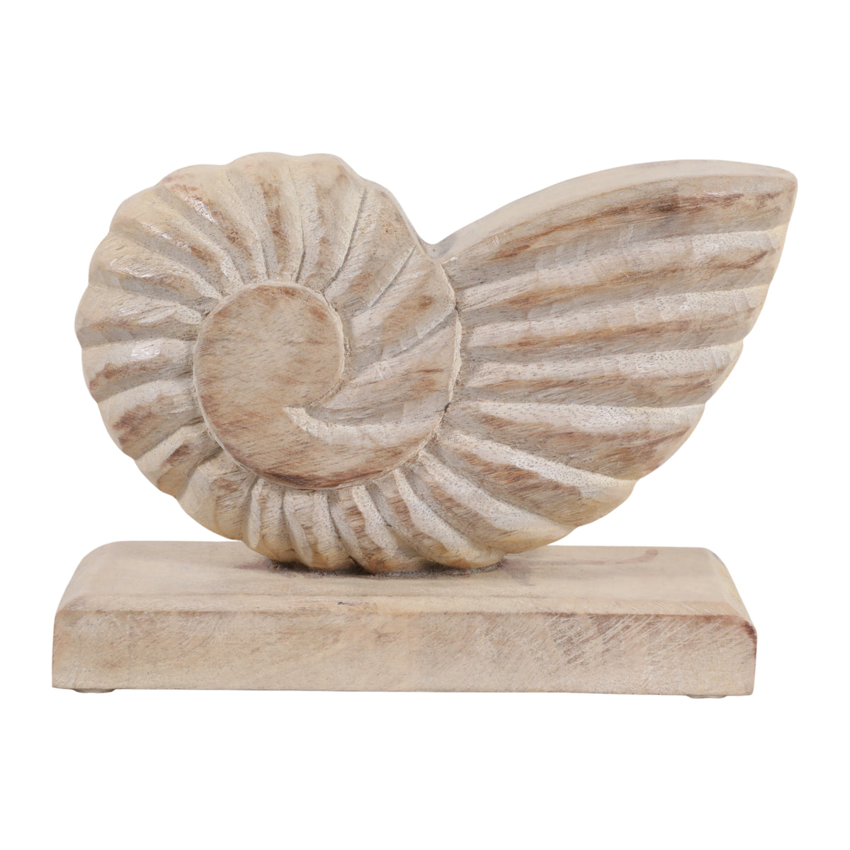 Yorkville White/Natural Small Distressed Wood Shell on Base