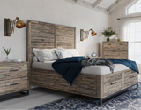 East Hampton Distressed Grey 5-Piece King Storage Bedroom Set
