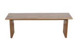 Burke Golden/Grey Dining Table, Bench w/ 4 Maddox Chairs