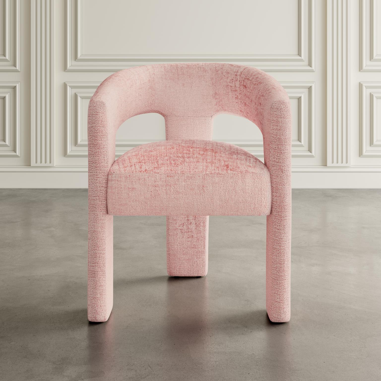 Nash Black/Pink Dining Table w/ 4 Gwen Chairs