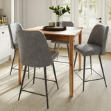 Colby Natural/Grey Counter Dining Table w/ 4 Maddox Stools