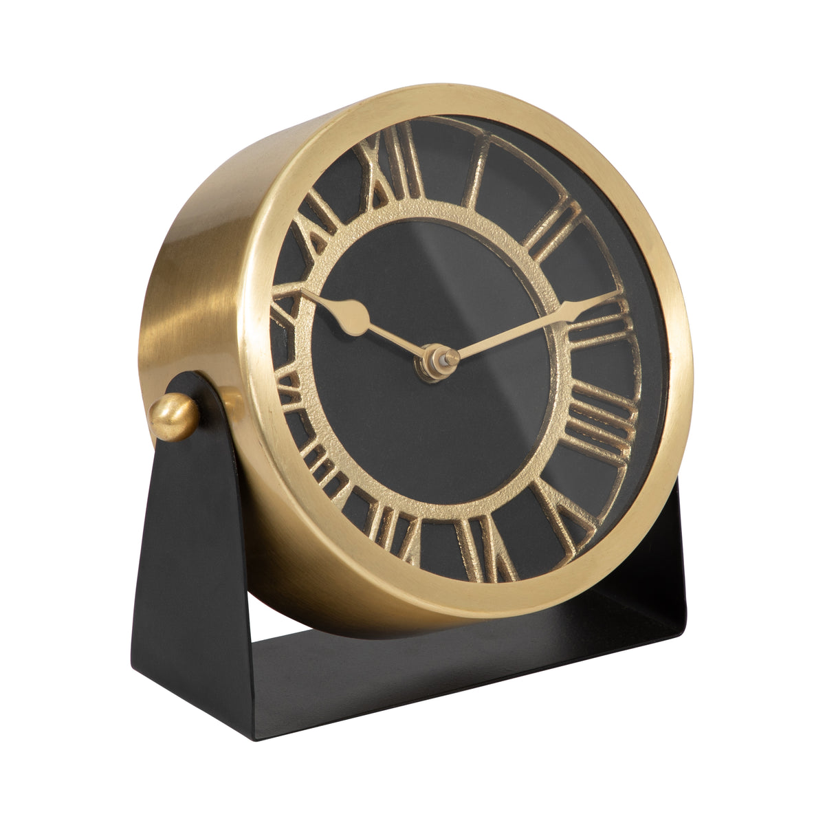 Glastonley Black/Gold Clock