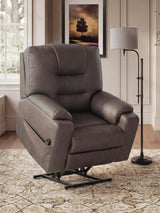 Belmone Pike Gunmetal Power Lift Recliner