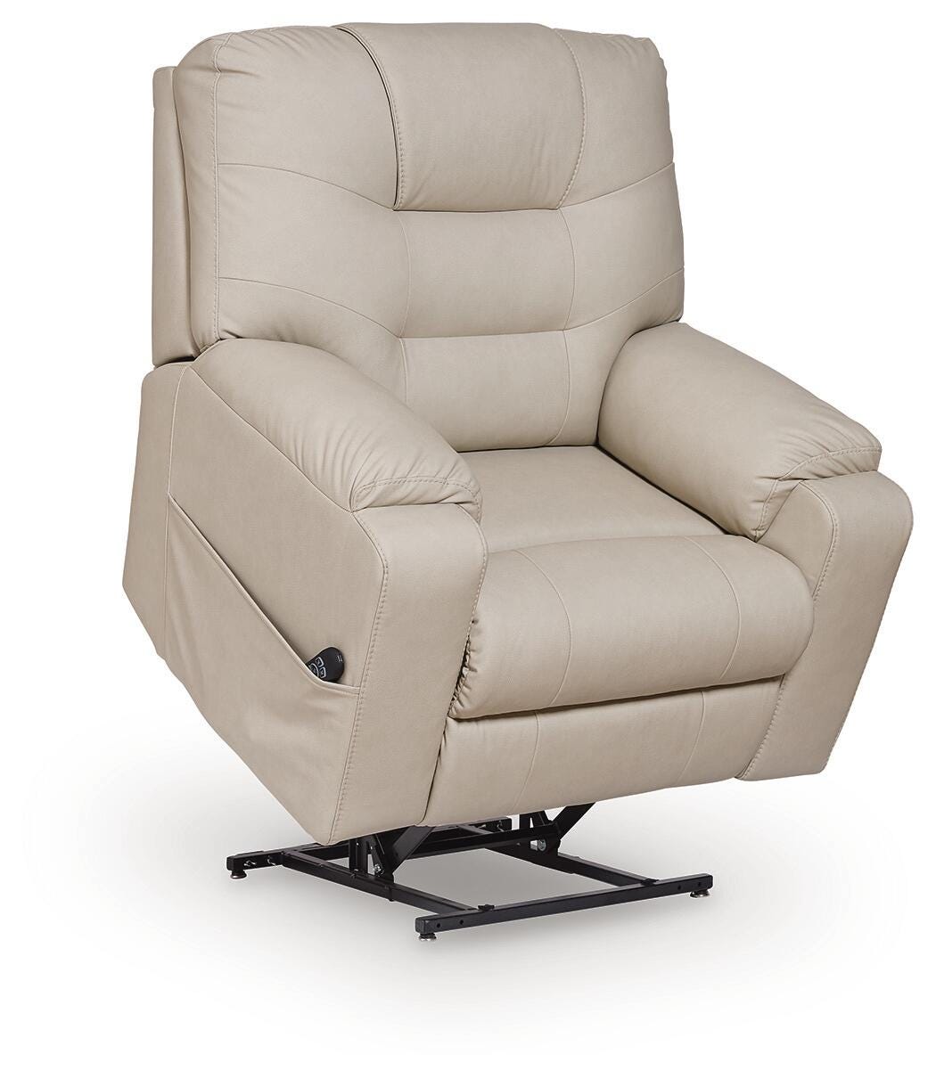 Belmone Pike Sand Power Lift Recliner (Online Special Price)