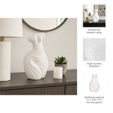 Riverkern White Small Curvy Ribbed Sculpture